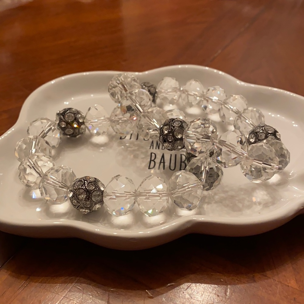 Two Vintage Givenchy Swarovski Crystal Bracelets